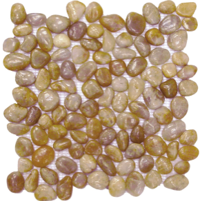 Beige Polished Pebble Interlocking - stone tile